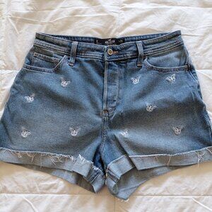 Hollister Butterfly High Waisted Denim Shorts Size 29